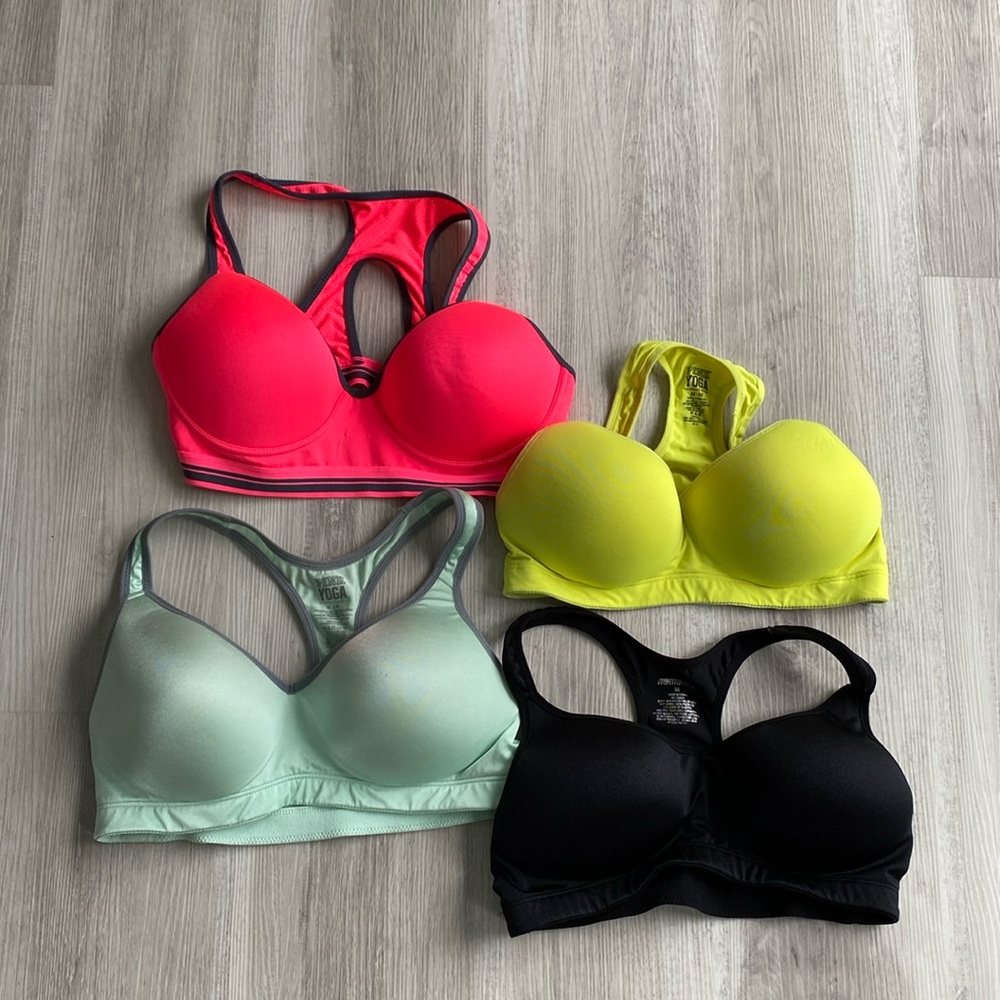 Pink sports bras.  Size medium.  2 Marisa sports bras